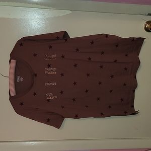 victorias secret pink sequin bling star tee size large